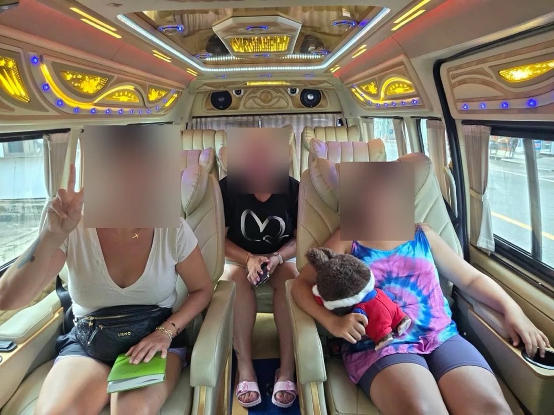 Family with kids in VIP seats